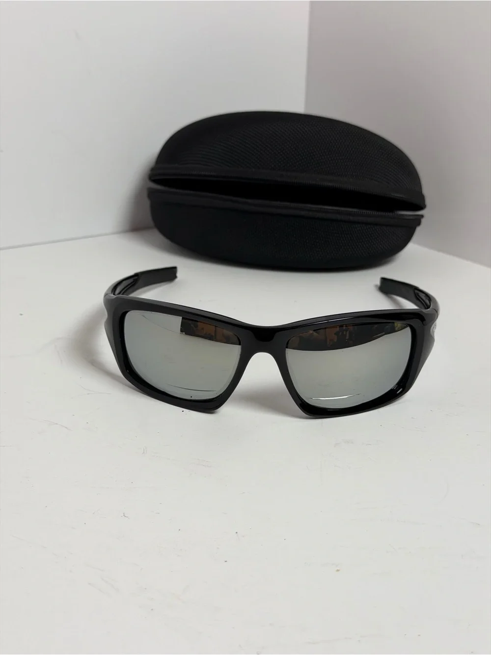 Oakley Valve Polished Black Frame Sunglasses with Prescription READ